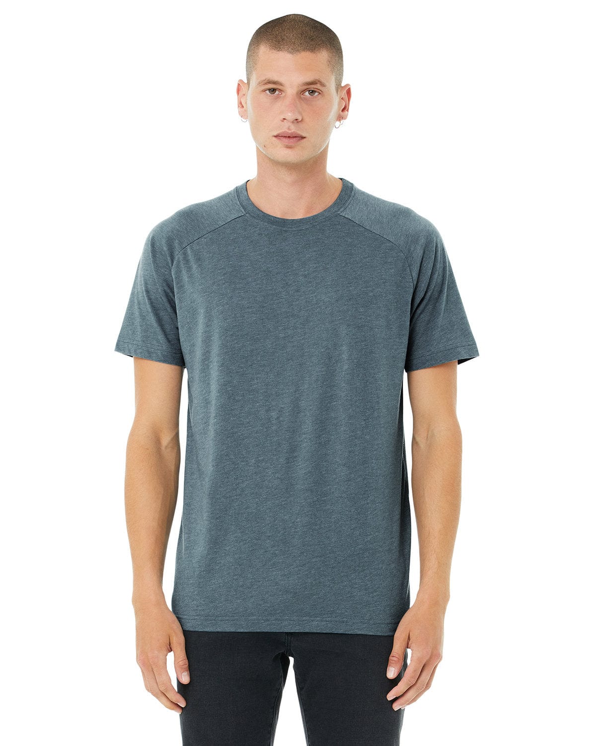 Bella+Canvas 3201 FWD Fashion Men's Heather CVC Raglan T-Shirt in Heather Slate