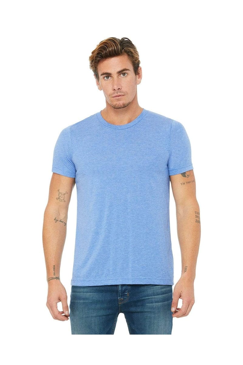 Bella+Canvas 3413C: Unisex Triblend T-Shirt in Blue Trblnd