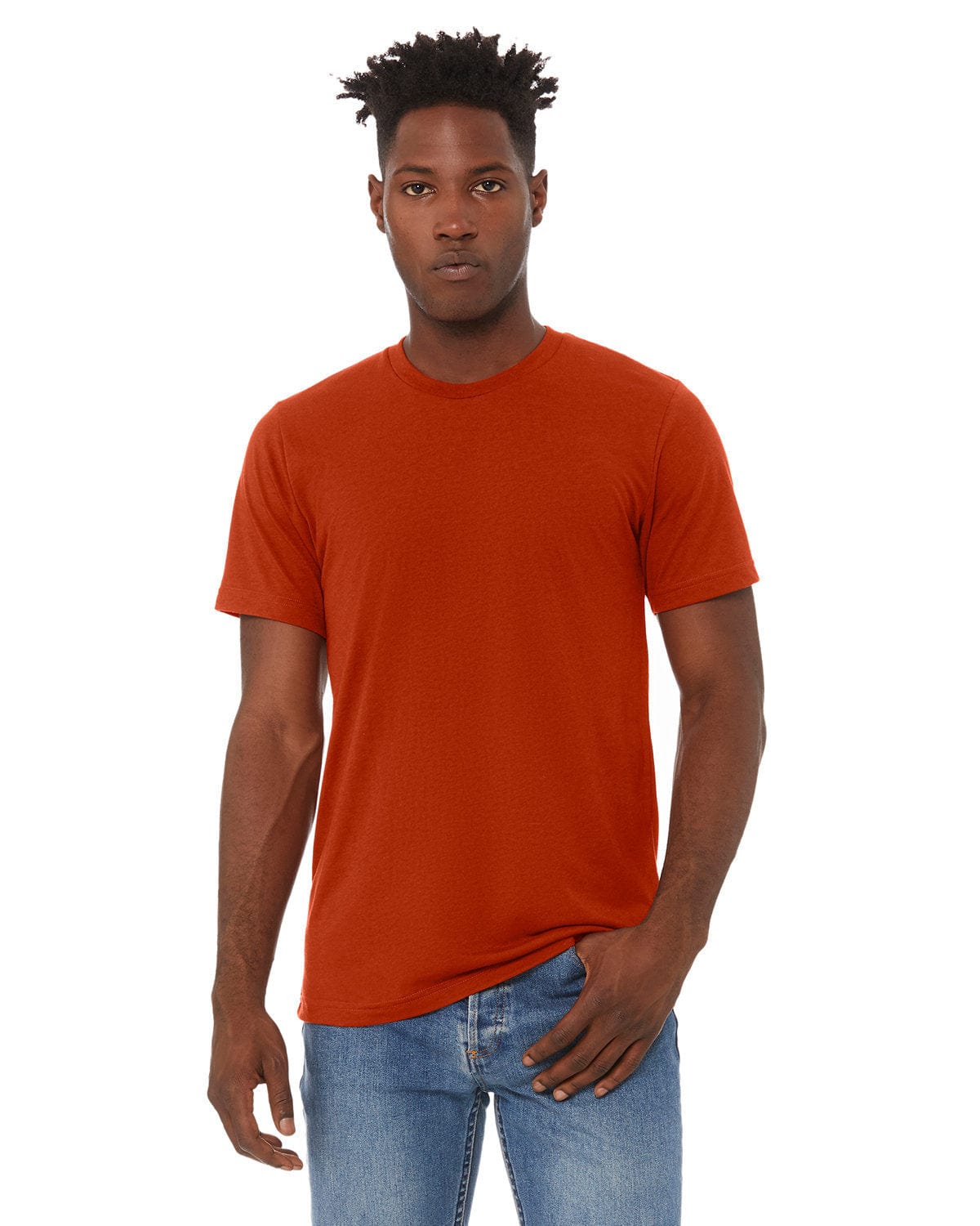 Bella+Canvas 3413C: Unisex Triblend T-Shirt in Brick Triblend