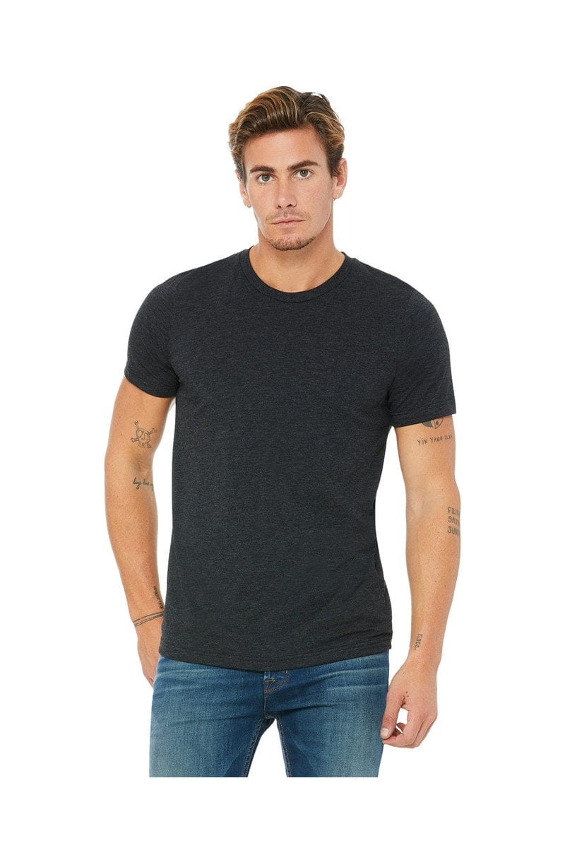 Bella+Canvas 3413C: Unisex Triblend T-Shirt in Char-Black Trib