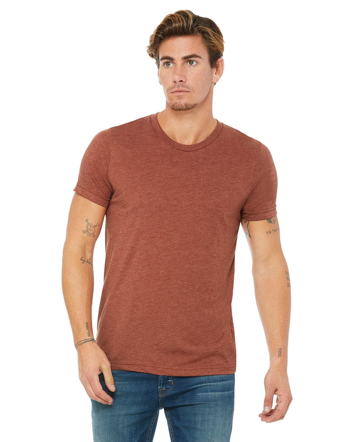Bella+Canvas 3413C: Unisex Triblend T-Shirt in Clay Triblend