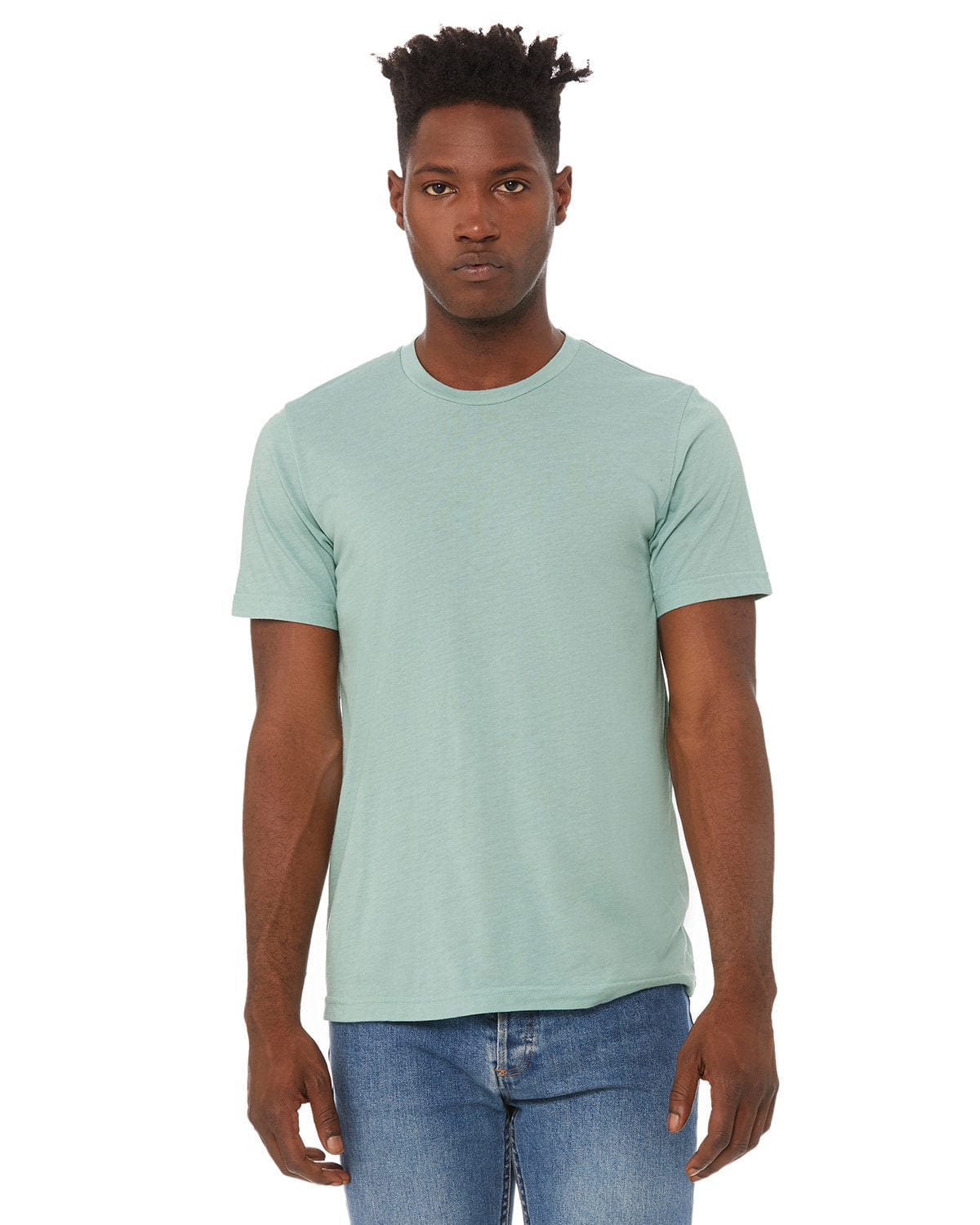Bella+Canvas 3413C Unisex Triblend T-Shirt in Dusty Blu Trblnd