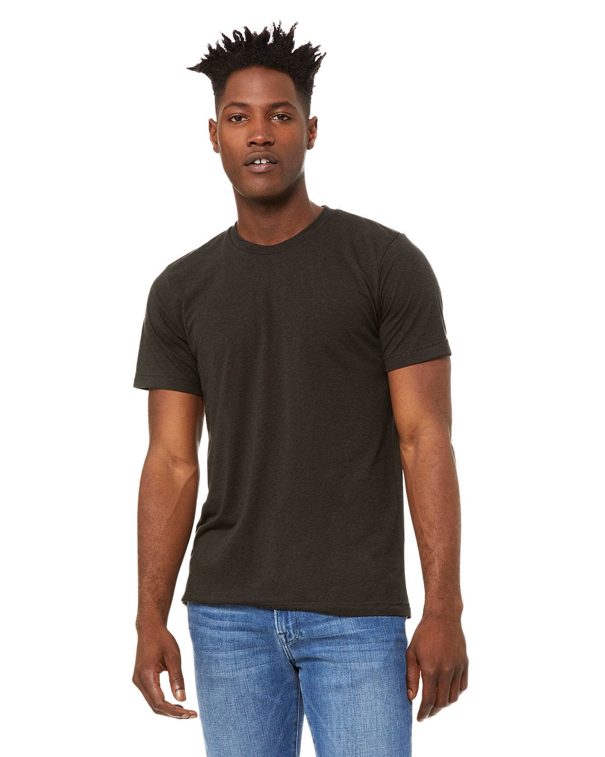 Bella+Canvas 3413C: Unisex Triblend T-Shirt in Espresso Trblnd