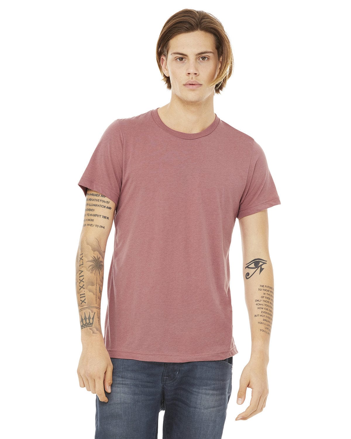 Bella+Canvas 3413C: Unisex Triblend T-Shirt in Mauve Triblend