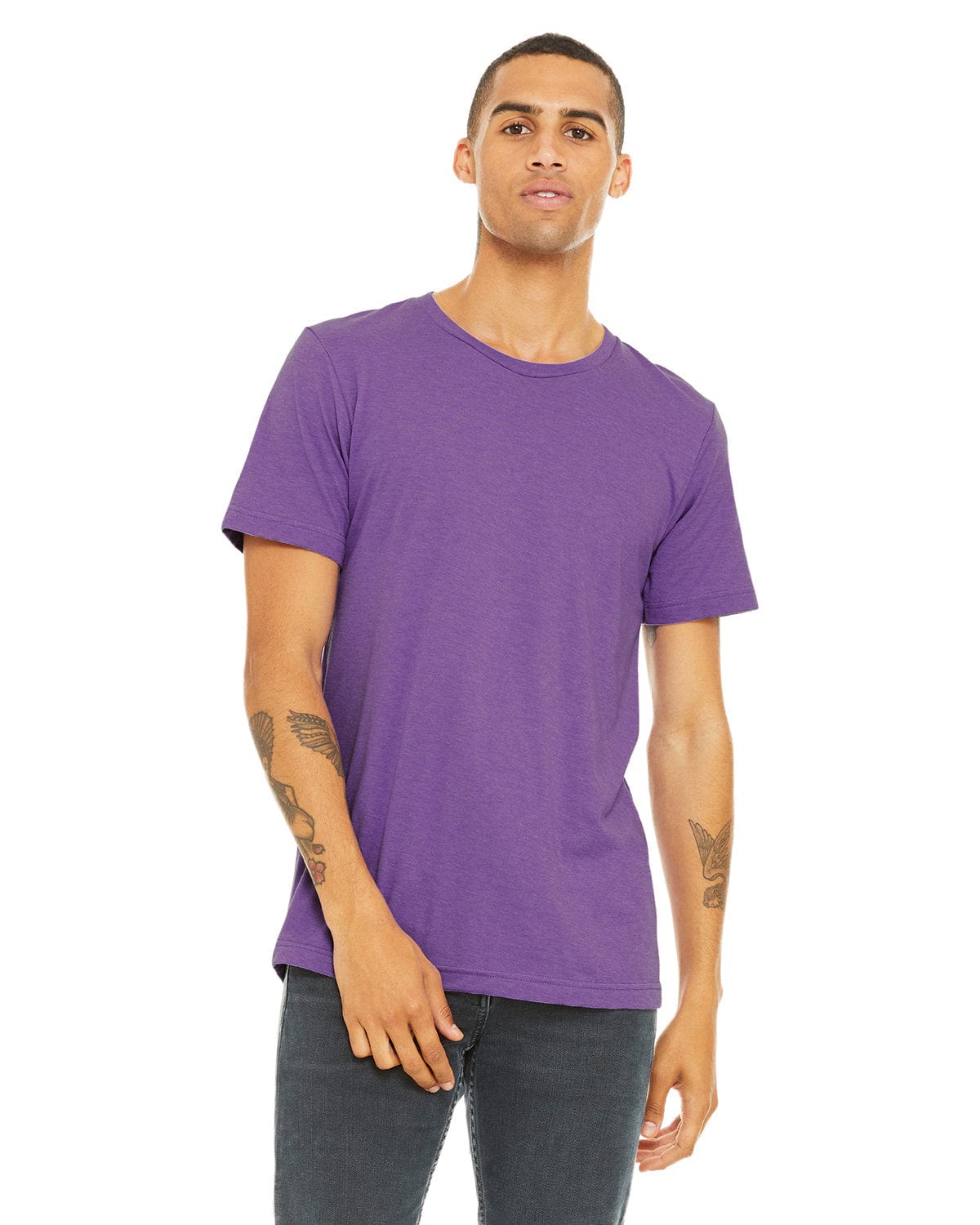 Bella+Canvas 3413C: Unisex Triblend T-Shirt in Purple Triblend