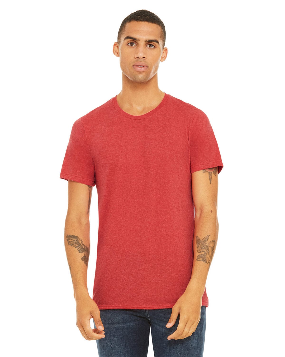 Bella+Canvas 3413C: Unisex Triblend T-Shirt in Red Triblend