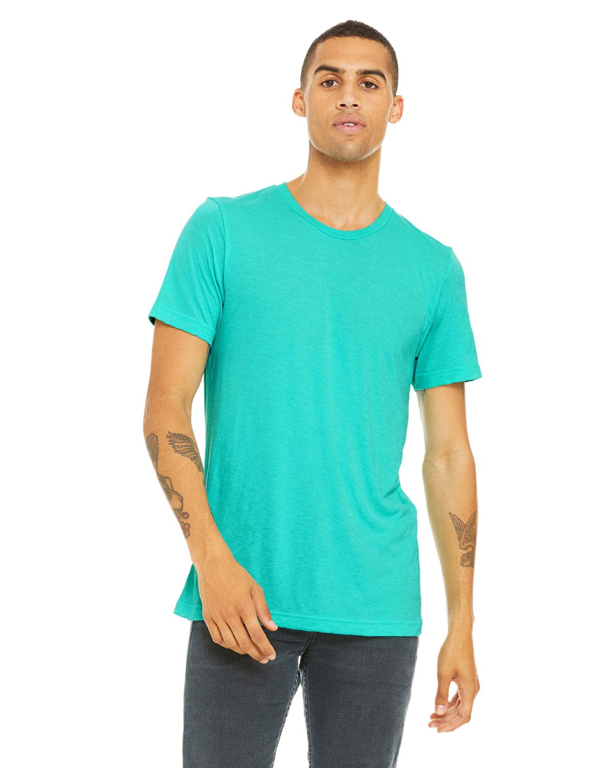 Bella+Canvas 3413C: Unisex Triblend T-Shirt in Sea Green Trblnd