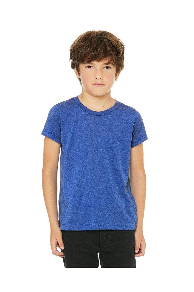 Bella+Canvas 3413Y: Youth Triblend Short Sleeve Tee in Tru Royal Trblnd