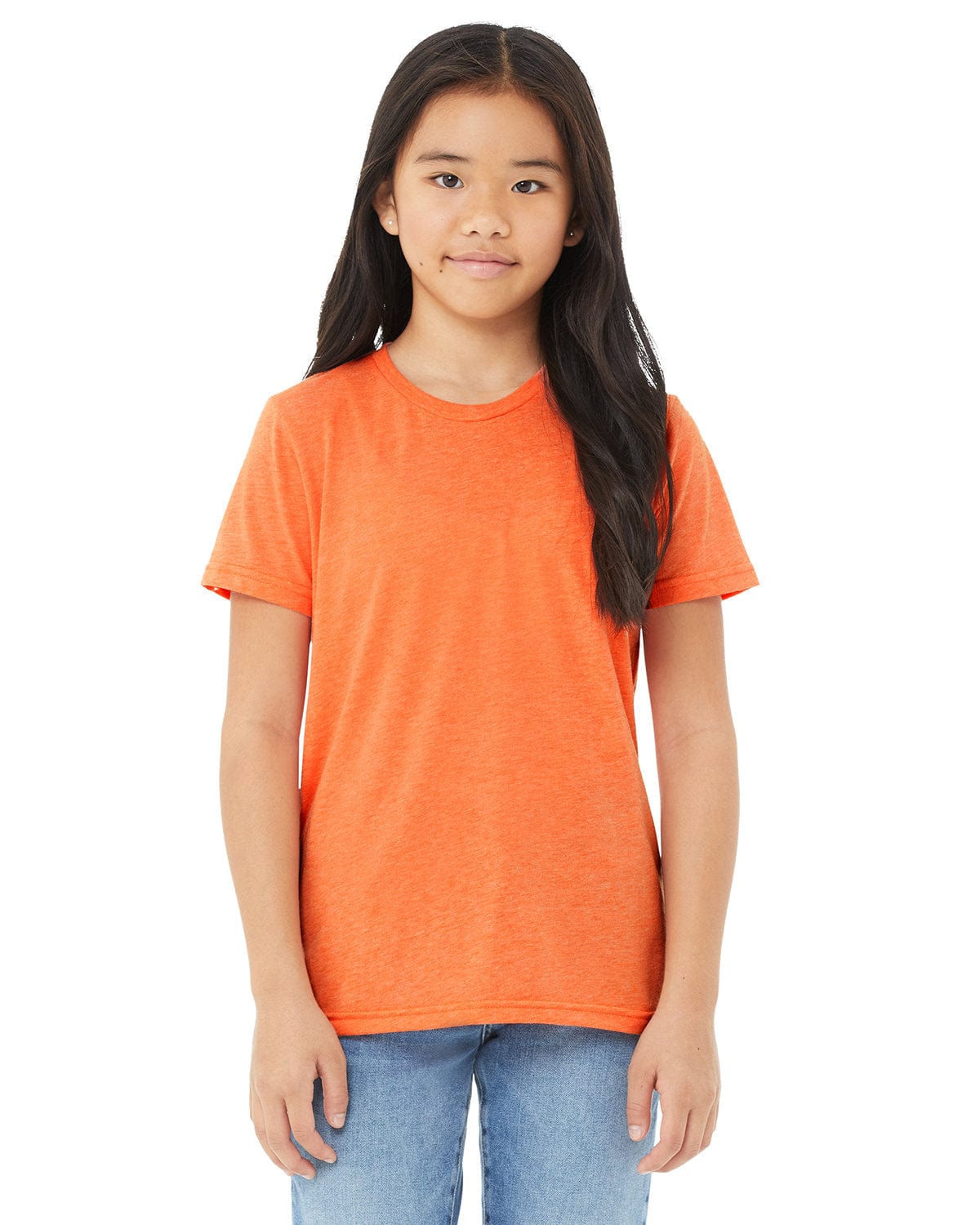 Bella+Canvas 3413Y: Youth Triblend Short Sleeve Tee in Orange Triblend