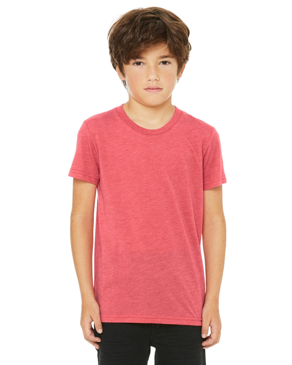 Bella+Canvas 3413Y: Youth Triblend Short Sleeve Tee in Red Triblend