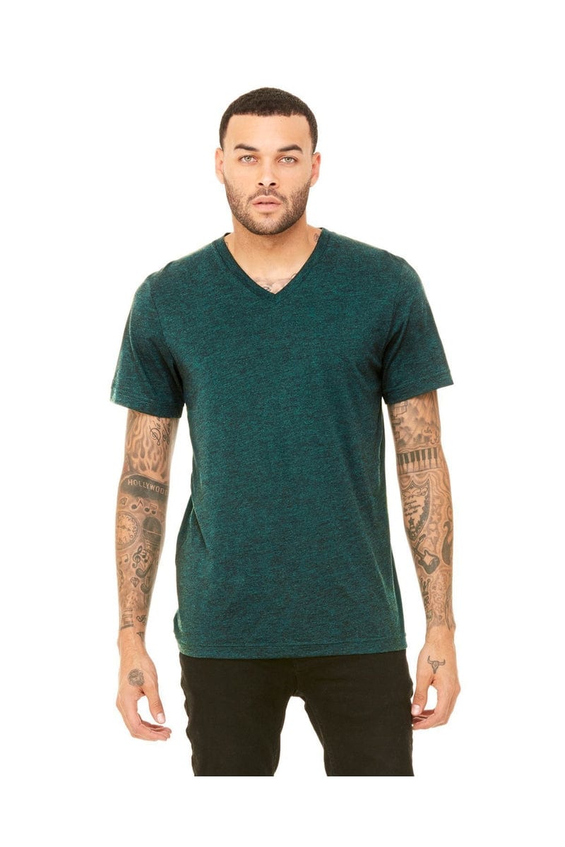 Bella+Canvas 3415C: Unisex Triblend V-Neck T‑Shirt in 
