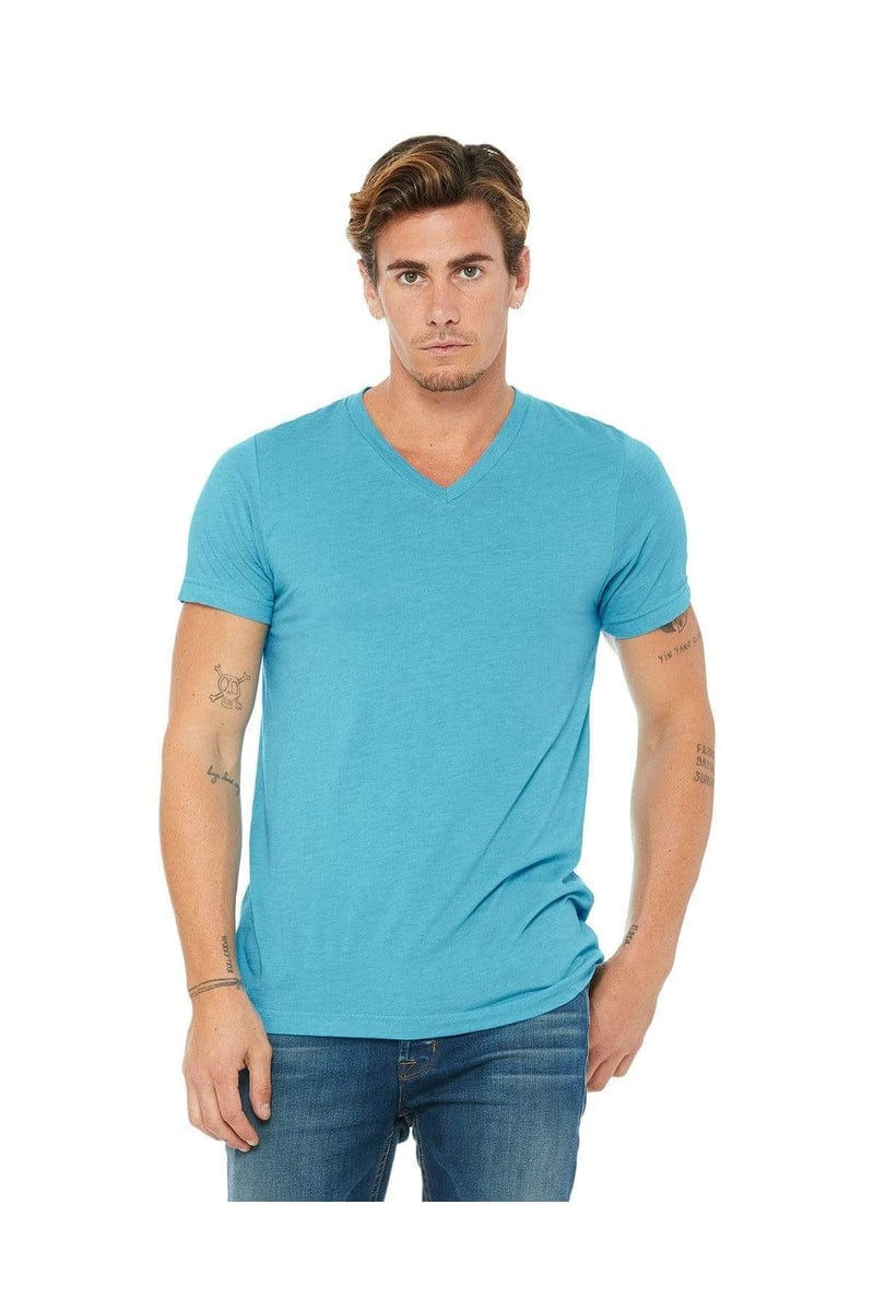 Bella+Canvas 3415C: Unisex Triblend V-Neck T‑Shirt in 