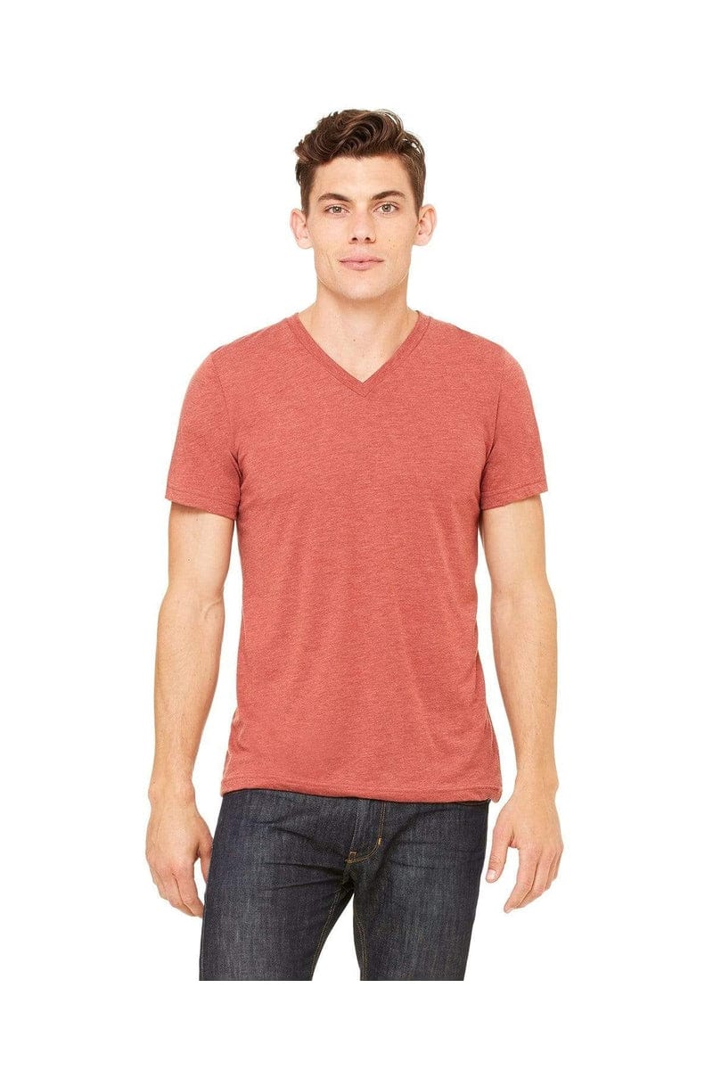 Bella+Canvas 3415C: Unisex Triblend V-Neck T‑Shirt in 
