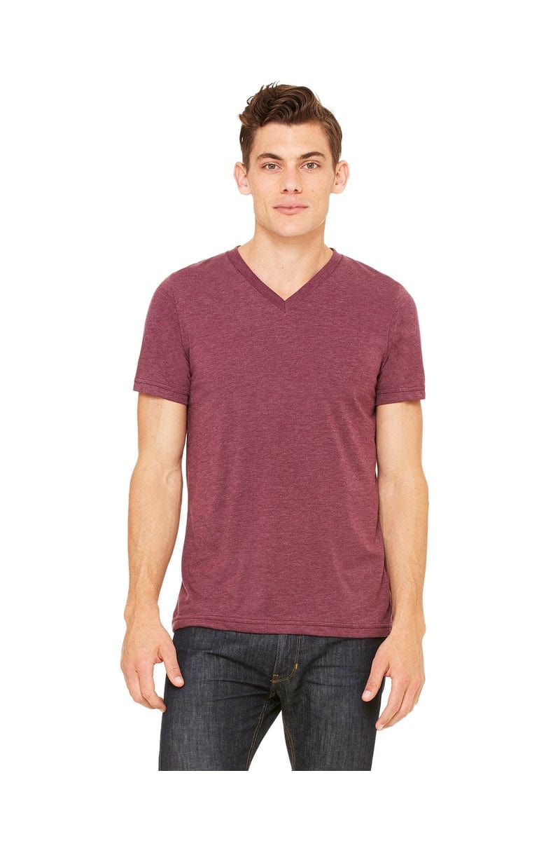 Bella+Canvas 3415C: Unisex Triblend V-Neck T‑Shirt in 