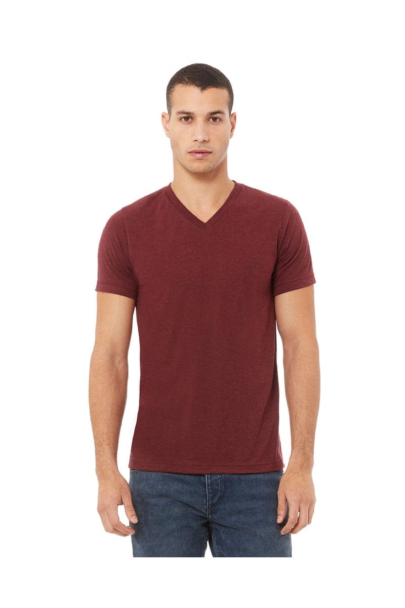 Bella+Canvas 3415C: Unisex Triblend V-Neck T‑Shirt in 