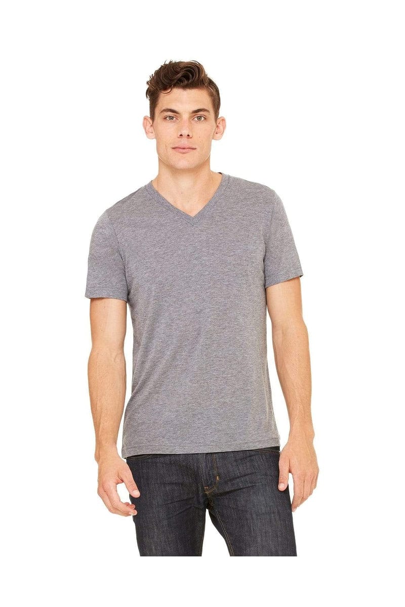Bella+Canvas 3415C: Unisex Triblend V-Neck T‑Shirt in 