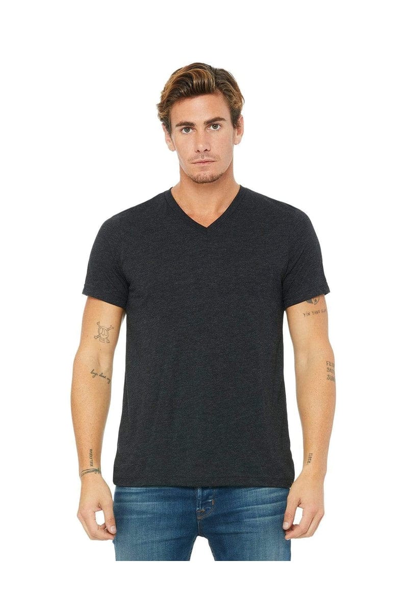 Bella+Canvas 3415C: Unisex Triblend V-Neck T‑Shirt in 
