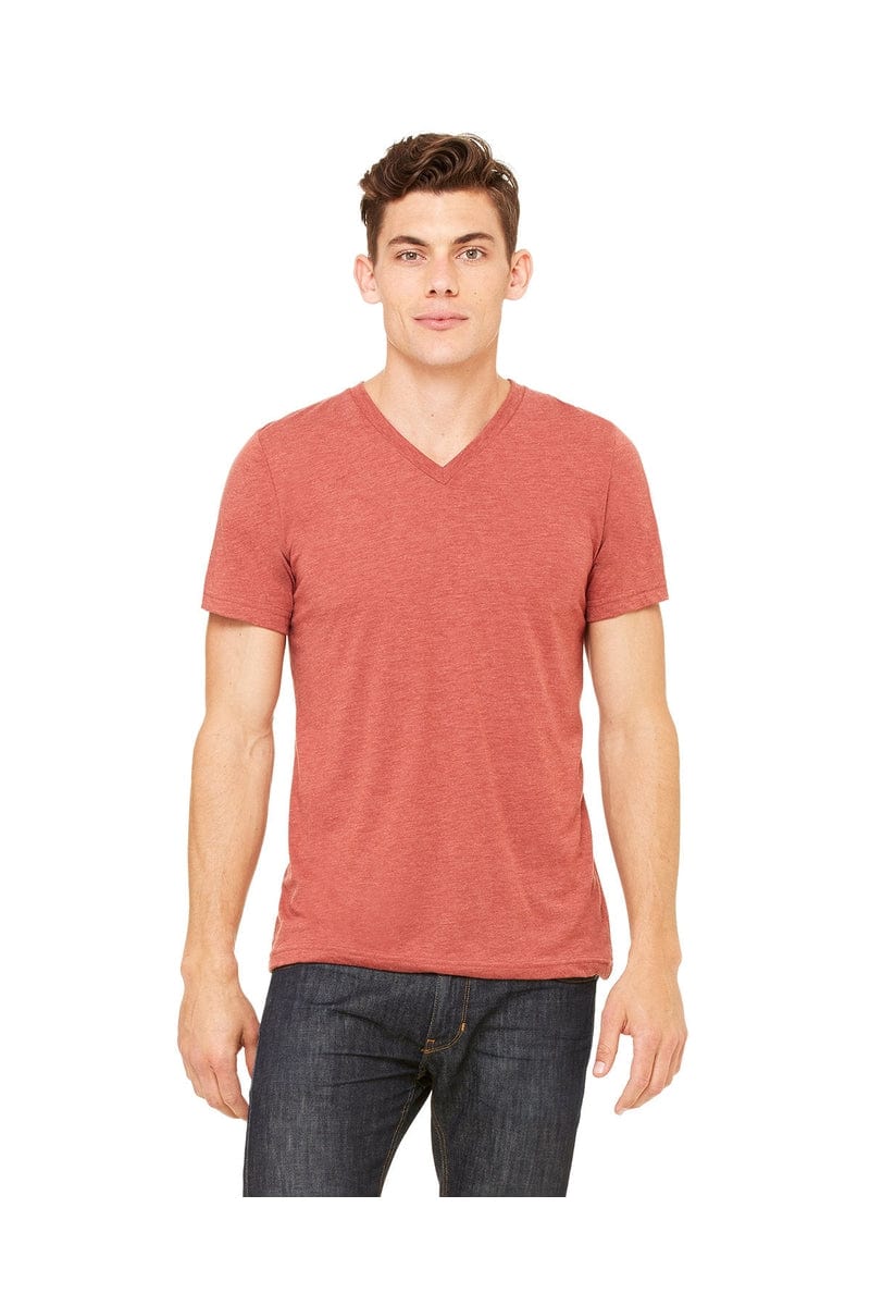 Bella+Canvas 3415C: Unisex Triblend V-Neck T‑Shirt in 