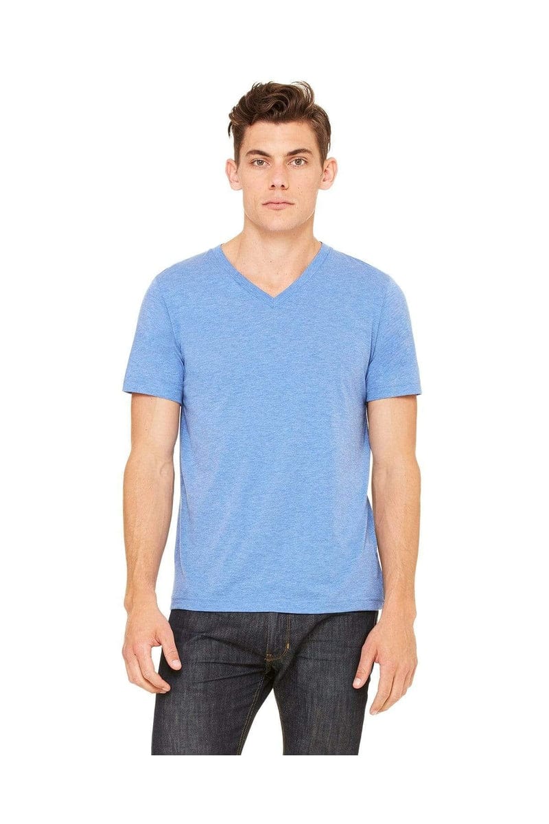 Bella+Canvas 3415C: Unisex Triblend V-Neck T‑Shirt in 