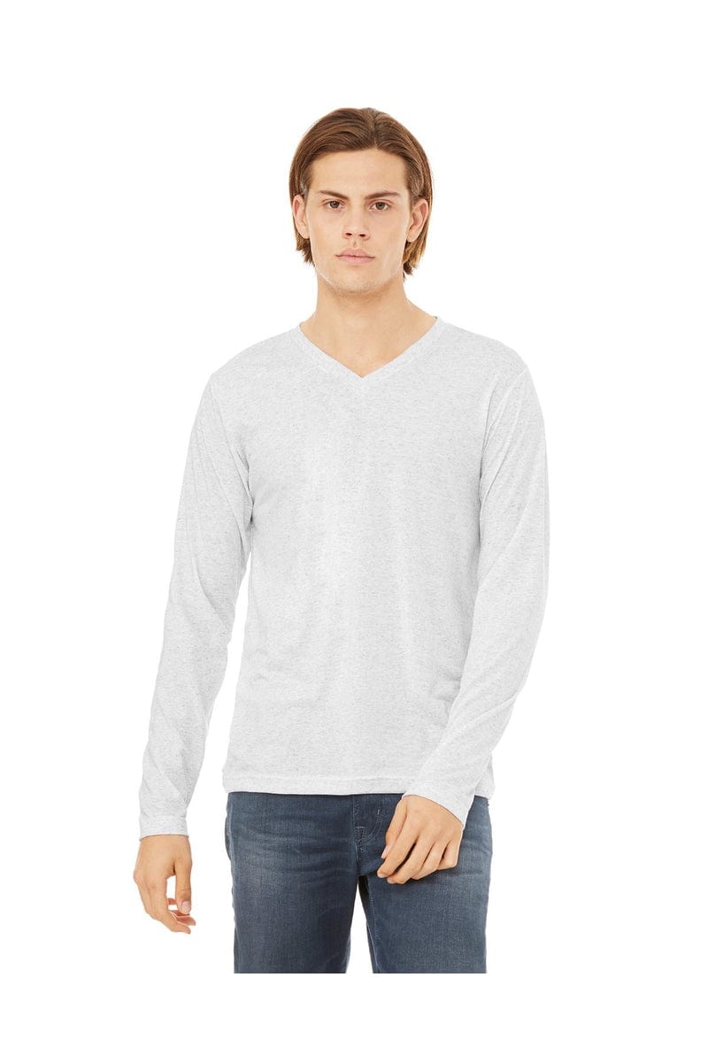Bella+Canvas 3425: Unisex Long Sleeve Jersey T-Shirt in Wht Fleck Tribld