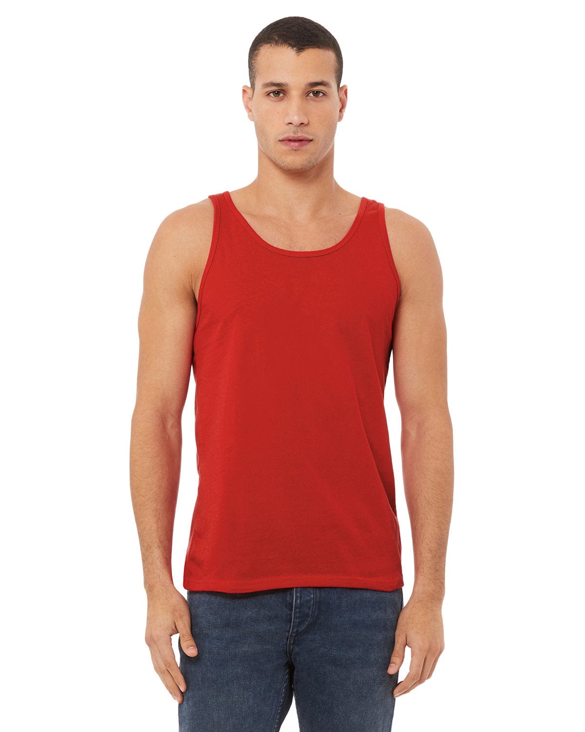 Bella+Canvas 3480: Unisex Jersey Tank in Red