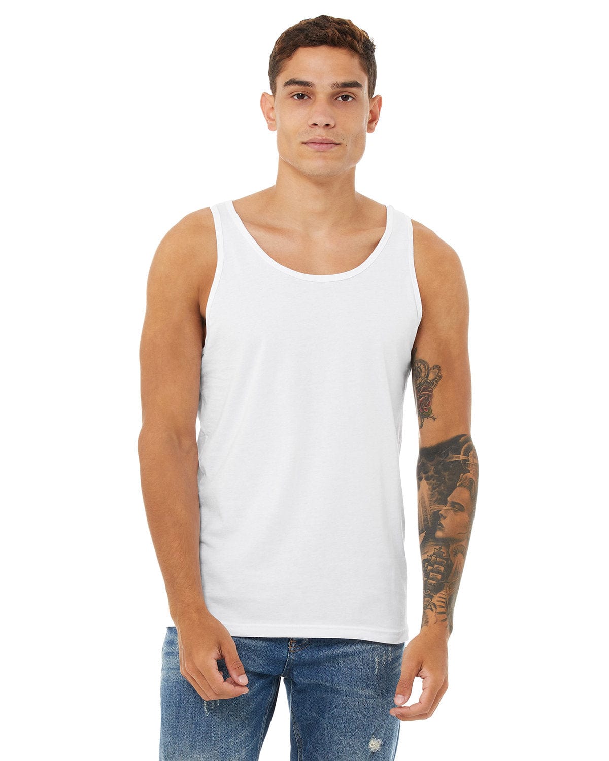 Bella+Canvas 3480: Unisex Jersey Tank in White