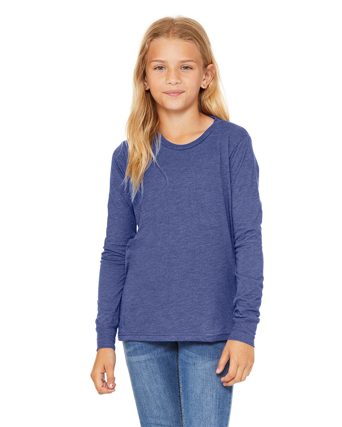 Bella+Canvas 3501Y Youth Jersey Long-Sleeve T-Shirt in 