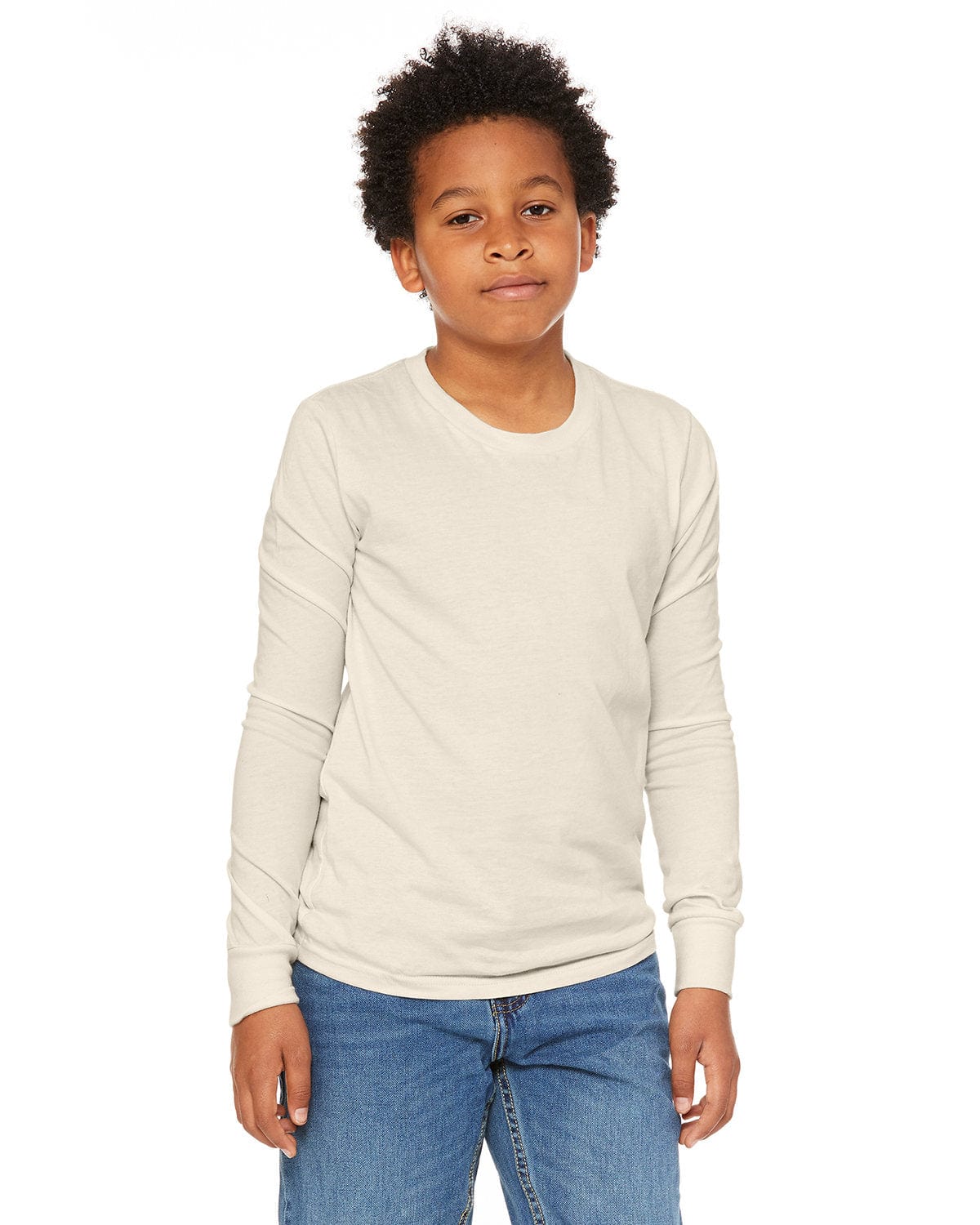 Bella+Canvas 3501Y Youth Jersey Long-Sleeve T-Shirt in 