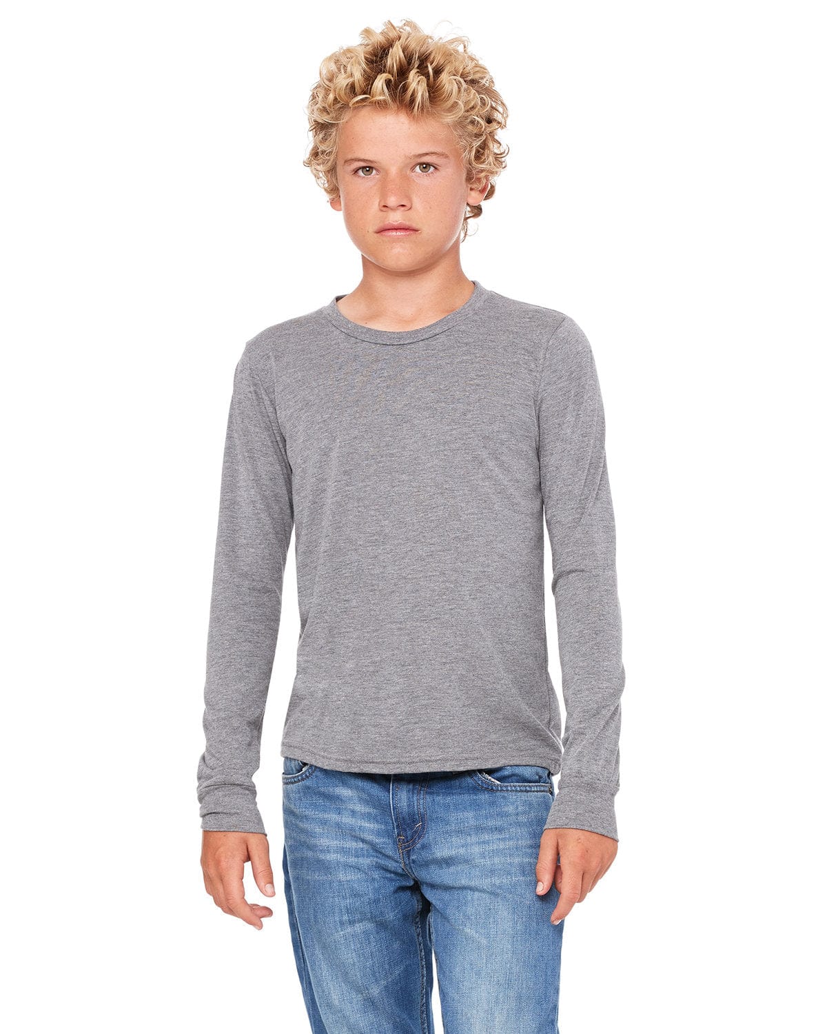 Bella+Canvas 3501Y Youth Jersey Long-Sleeve T-Shirt in 