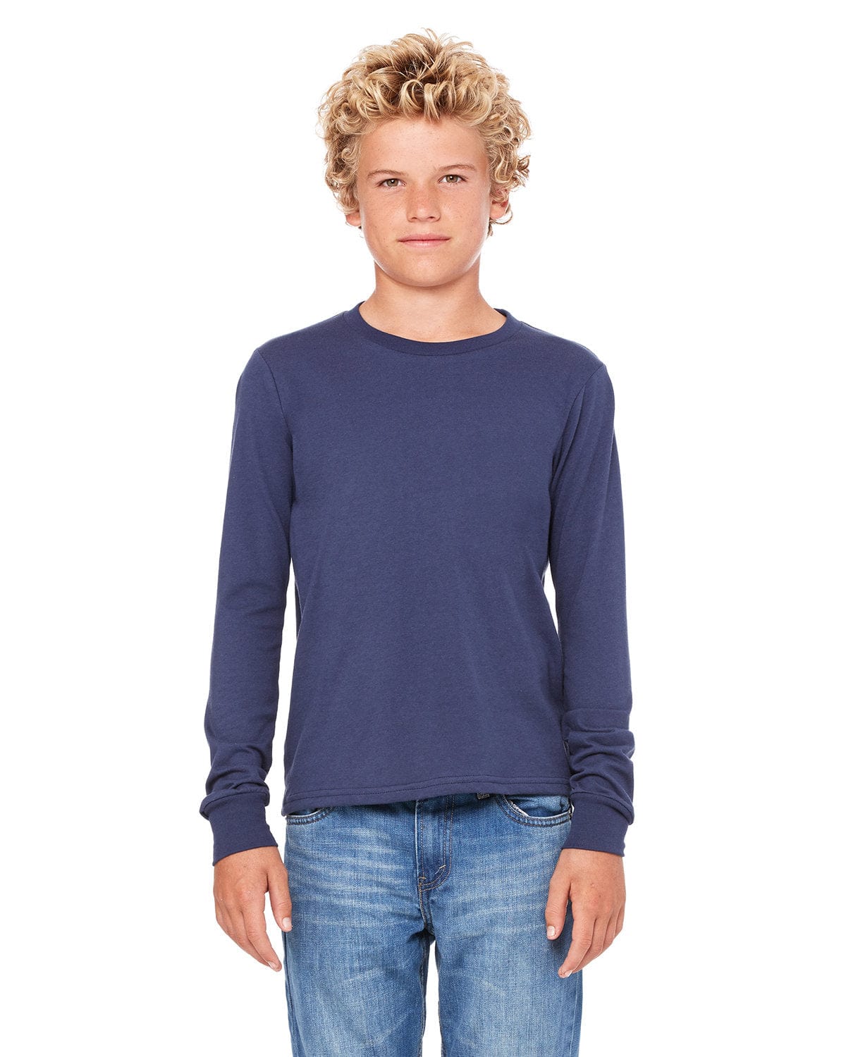 Bella+Canvas 3501Y Youth Jersey Long-Sleeve T-Shirt in 