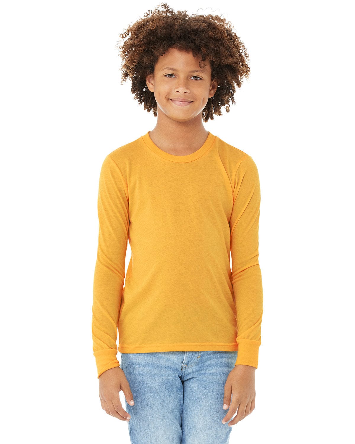 Bella+Canvas 3501Y Youth Jersey Long-Sleeve T-Shirt in 
