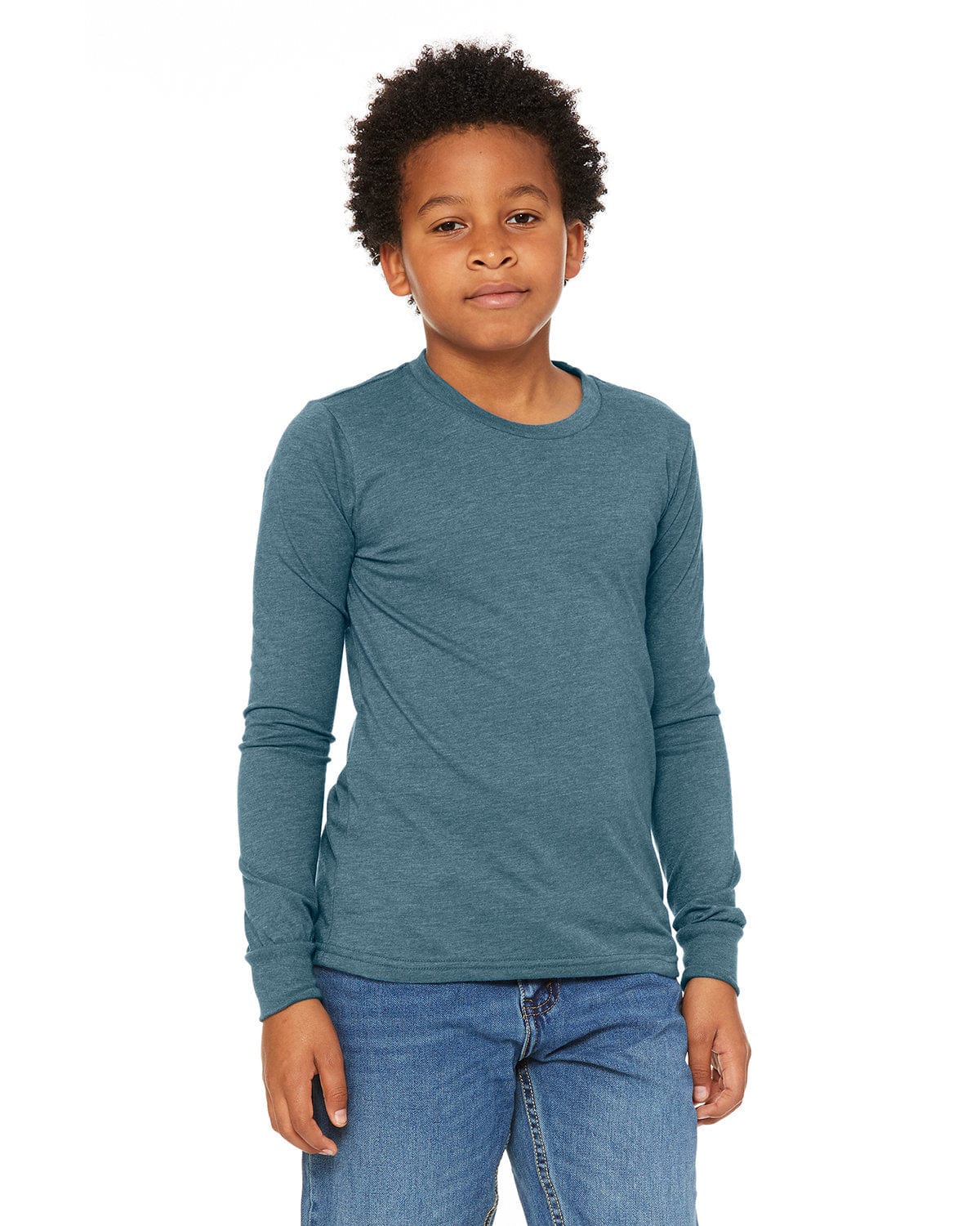 Bella+Canvas 3501Y Youth Jersey Long-Sleeve T-Shirt in 