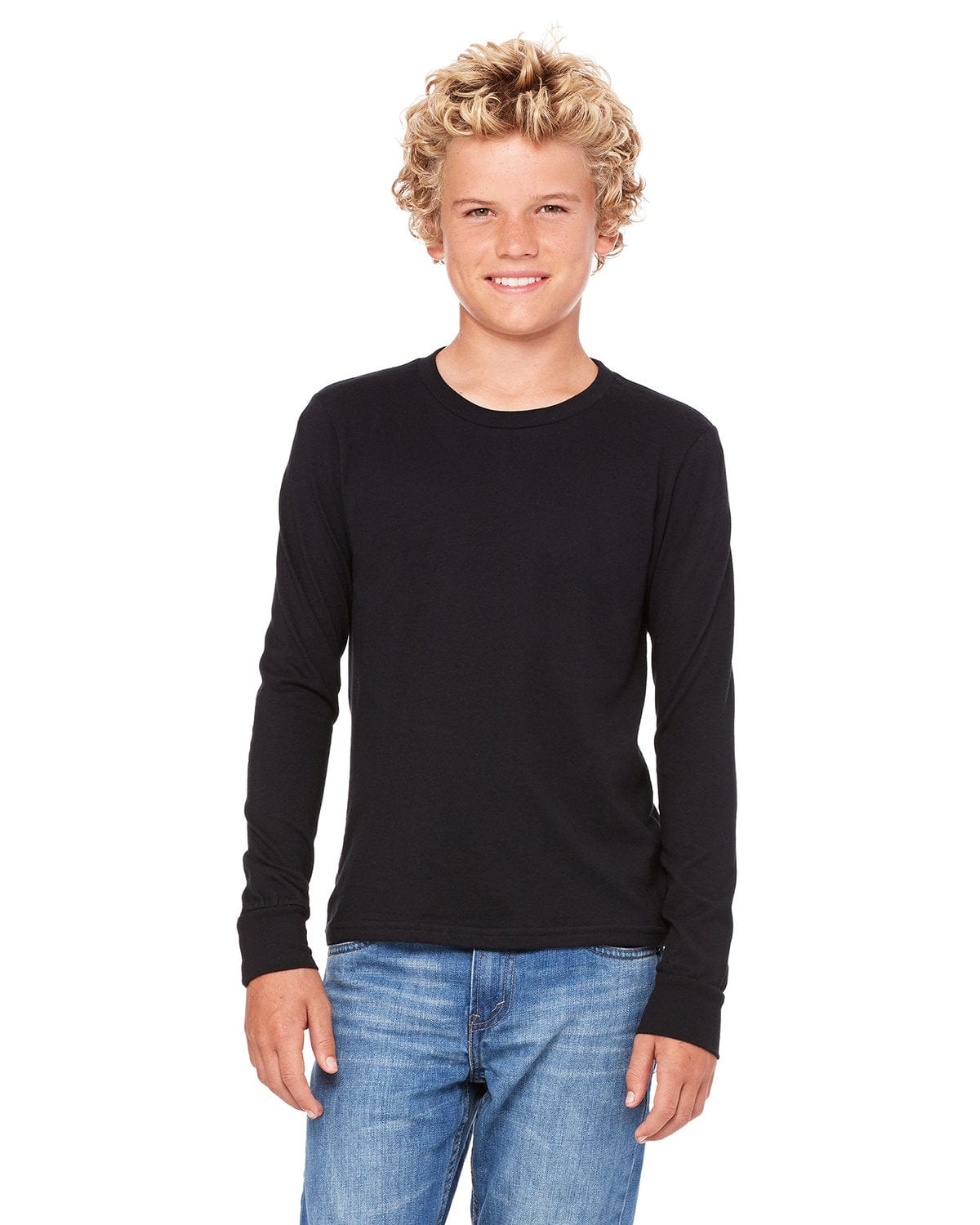 Bella+Canvas 3501Y Youth Jersey Long-Sleeve T-Shirt in 