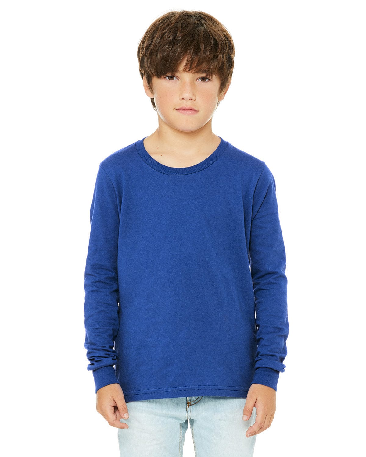 Bella+Canvas 3501Y Youth Jersey Long-Sleeve T-Shirt in 