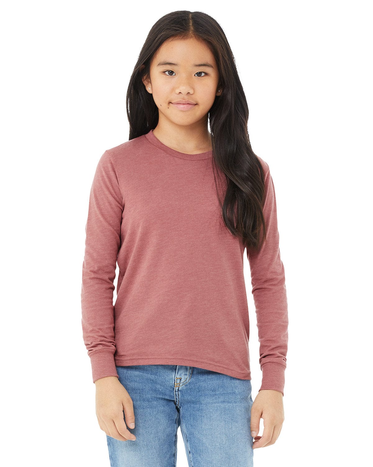 Bella+Canvas 3501Y Youth Jersey Long-Sleeve T-Shirt in 