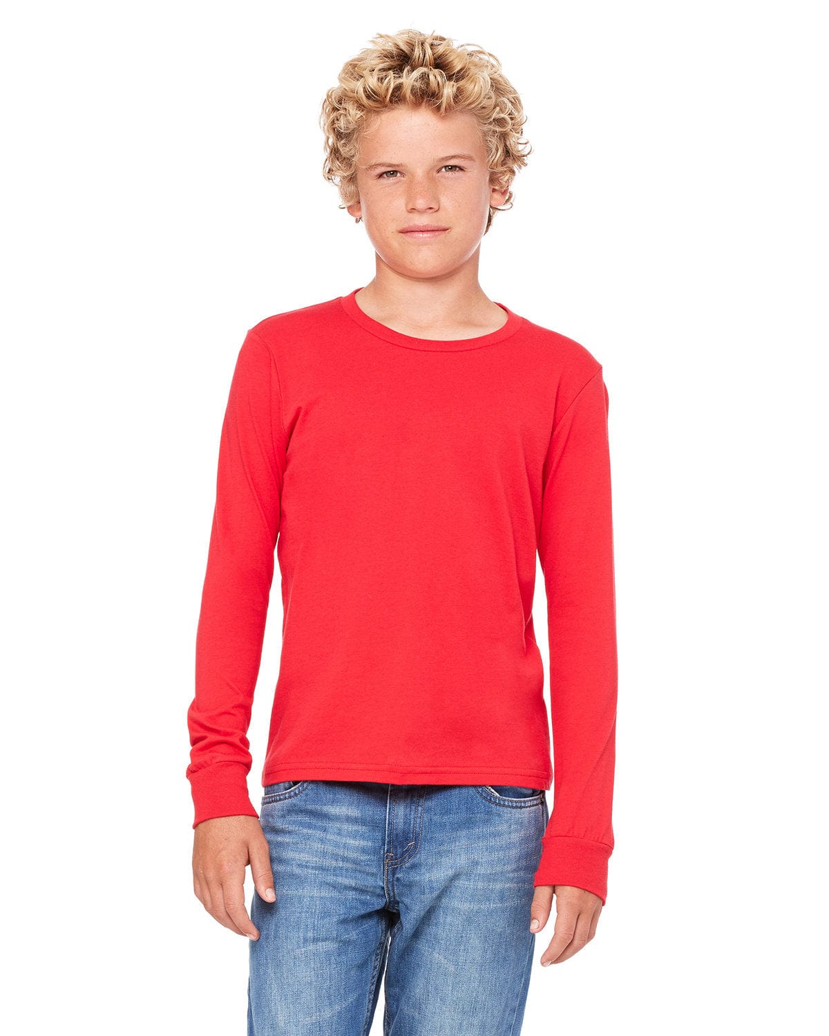 Bella+Canvas 3501Y Youth Jersey Long-Sleeve T-Shirt in 