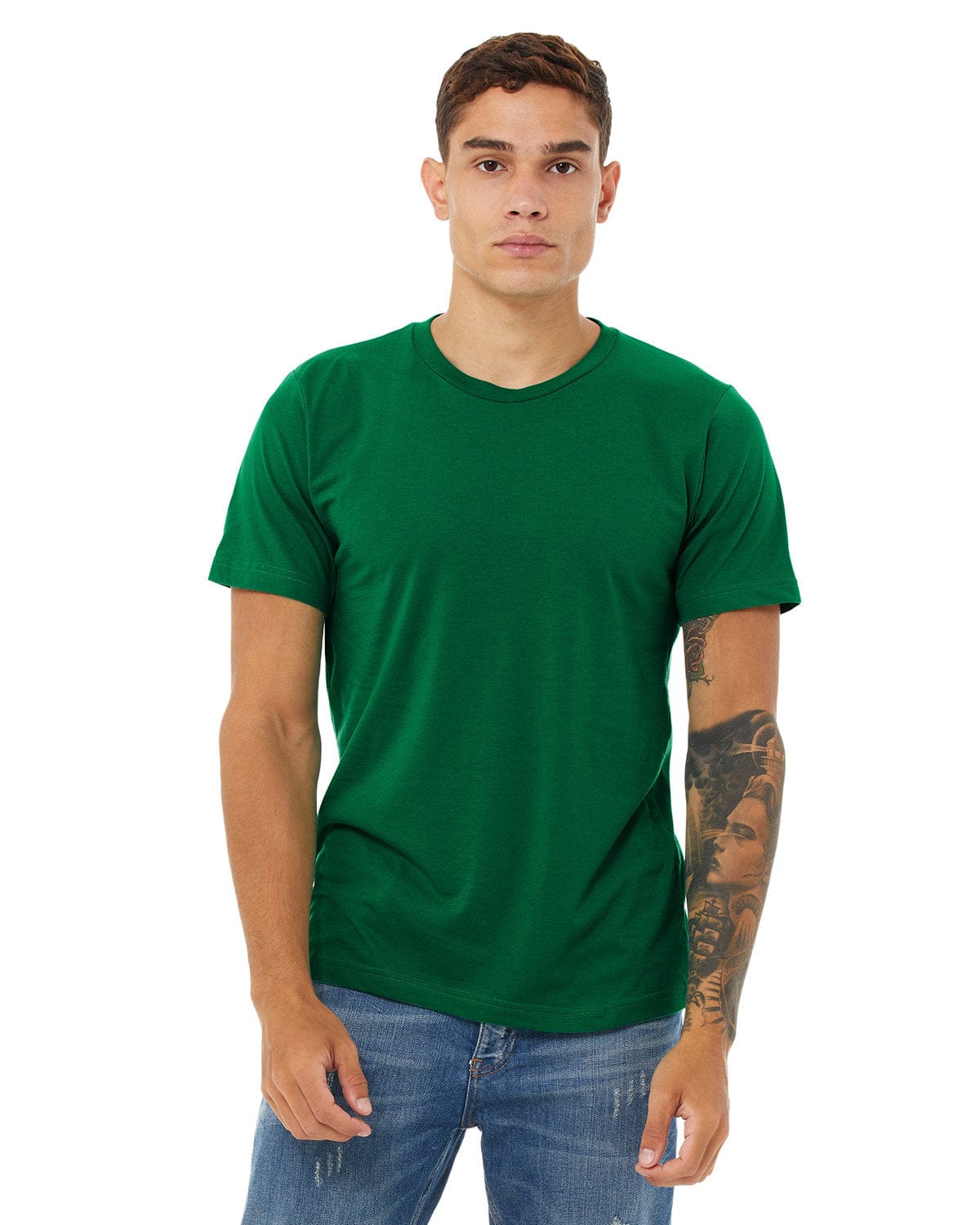 Bella+Canvas 3650: Unisex Poly-Cotton Short-Sleeve T‑Shirt in Kelly