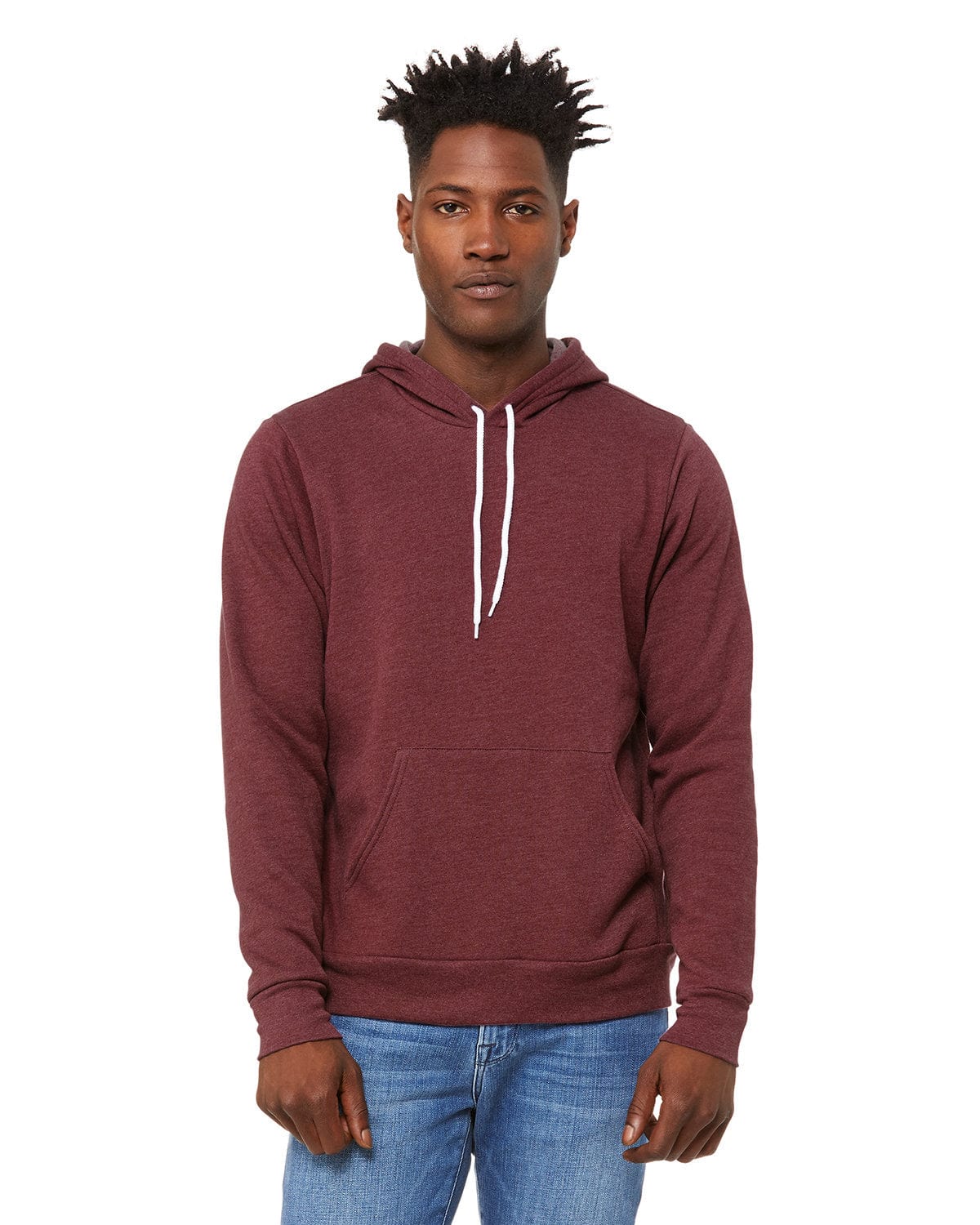 Bella+Canvas 3719 Unisex Sponge Fleece Pullover Hooded Sweatshirt in 