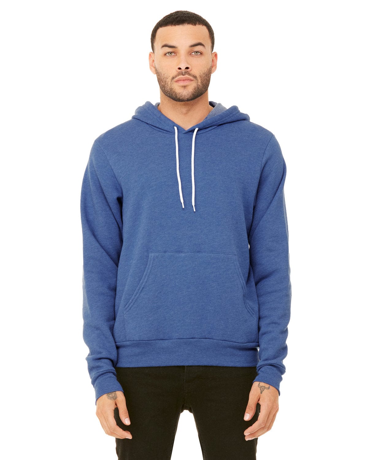 Bella+Canvas 3719 Unisex Sponge Fleece Pullover Hooded Sweatshirt in 