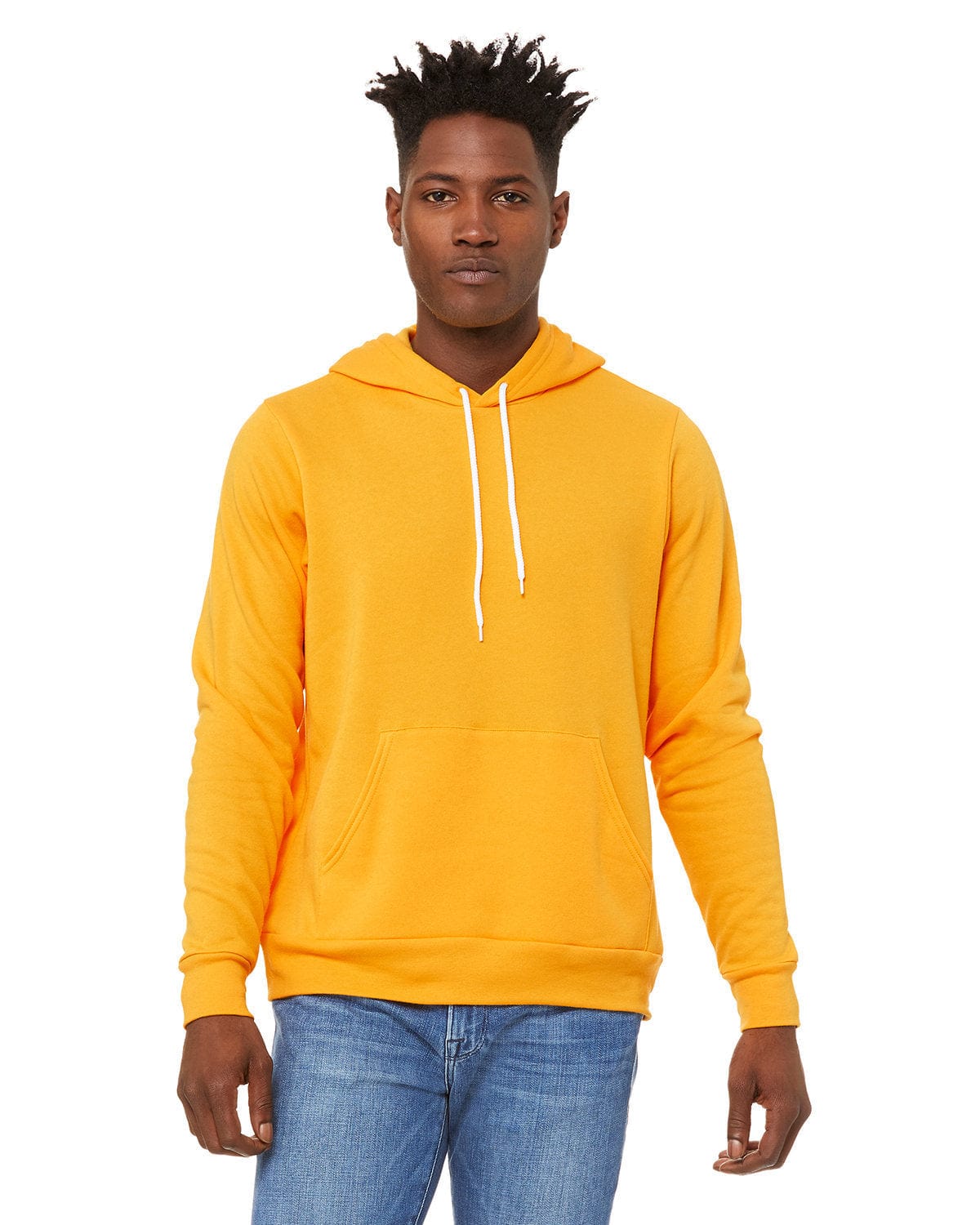 Bella+Canvas 3719 Unisex Sponge Fleece Pullover Hooded Sweatshirt in Gold