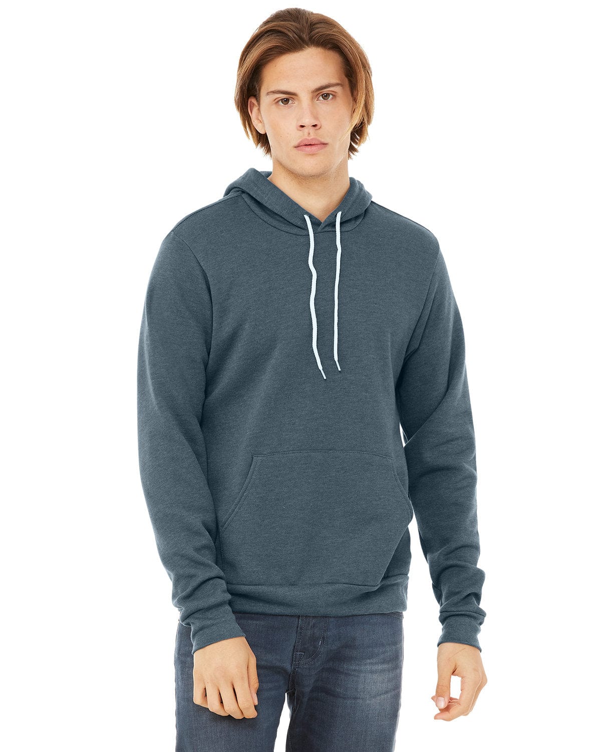 Bella+Canvas 3719 Unisex Sponge Fleece Pullover Hoodies in Heather Slate