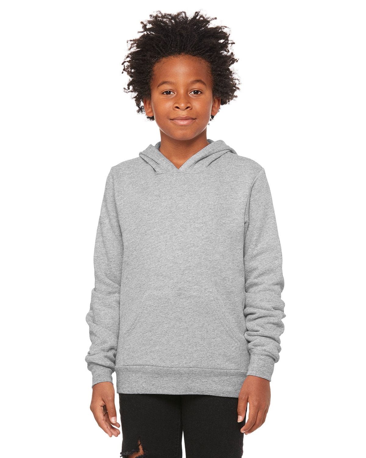 Bella+Canvas 3719Y Youth Sponge Fleece Pullover Hooded Sweatshirt in 