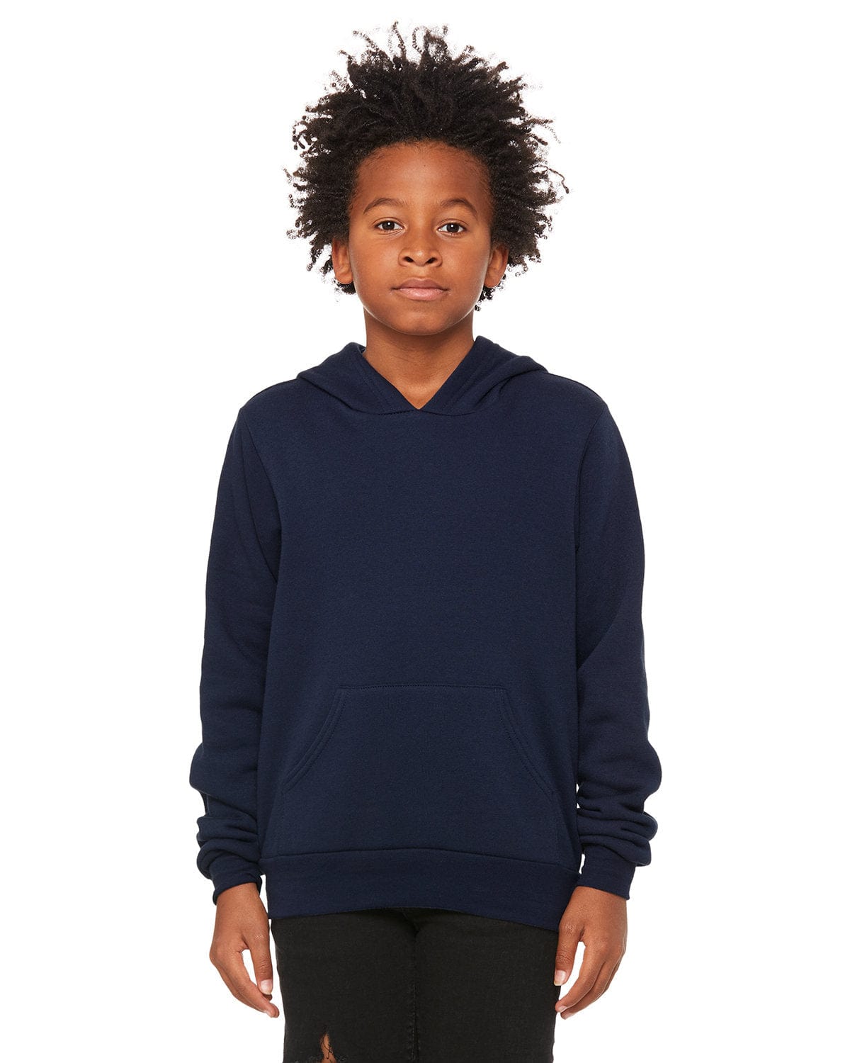 Bella+Canvas 3719Y Youth Sponge Fleece Pullover Hooded Sweatshirt in 