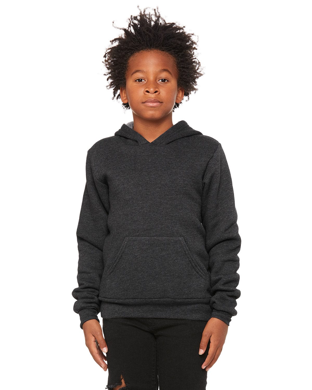 Bella+Canvas 3719Y Youth Sponge Fleece Pullover Hooded Sweatshirt in 