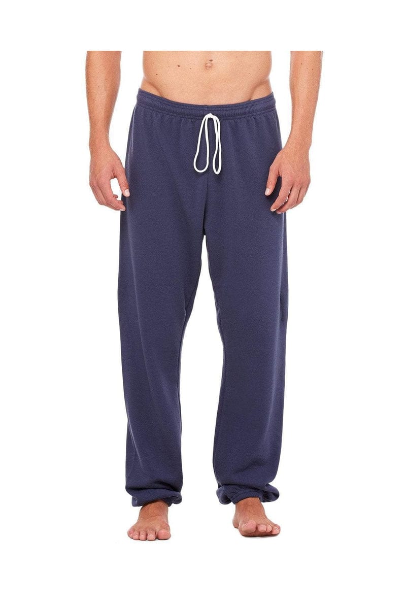 Bella+Canvas 3737 Unisex Sponge Fleece Long Scrunch Pant in Navy
