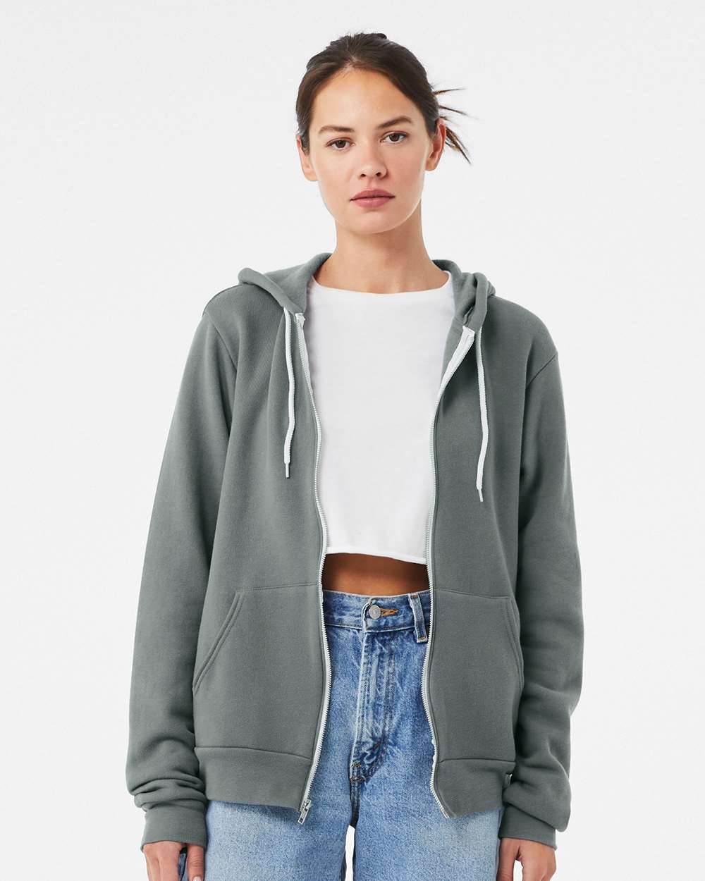 BELLA + CANVAS Fleece - Premium - Hood BELLA + CANVAS 3739 Unisex Sponge Fleece Full-Zip Hoodie Sweatshirt