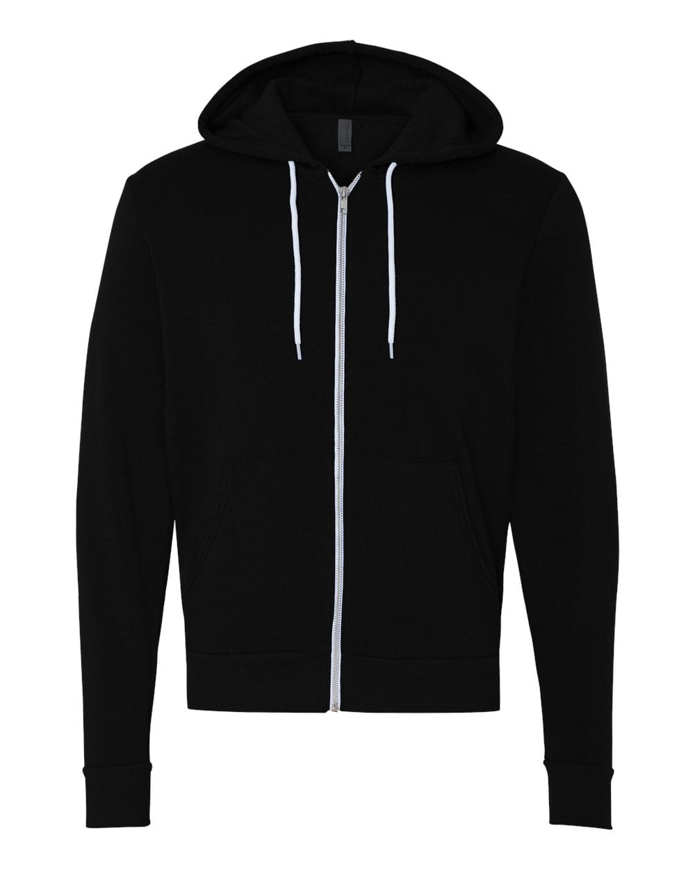 BELLA + CANVAS Fleece - Premium - Hood XS / Black BELLA + CANVAS 3739 Unisex Sponge Fleece Full-Zip Hoodie Sweatshirt