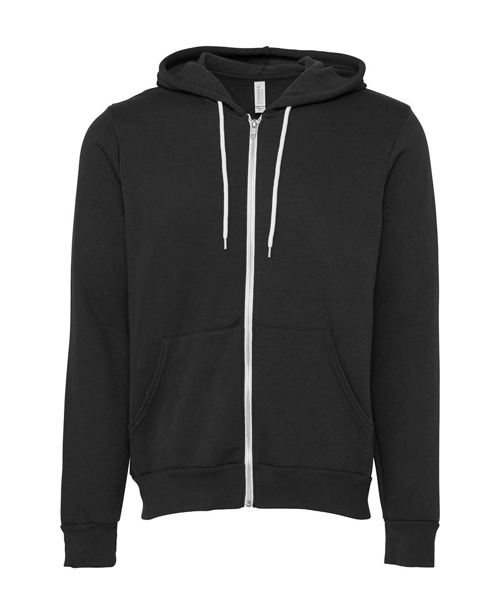 BELLA + CANVAS Fleece - Premium - Hood XS / DTG Dark Grey BELLA + CANVAS 3739 Unisex Sponge Fleece Full-Zip Hoodie Sweatshirt