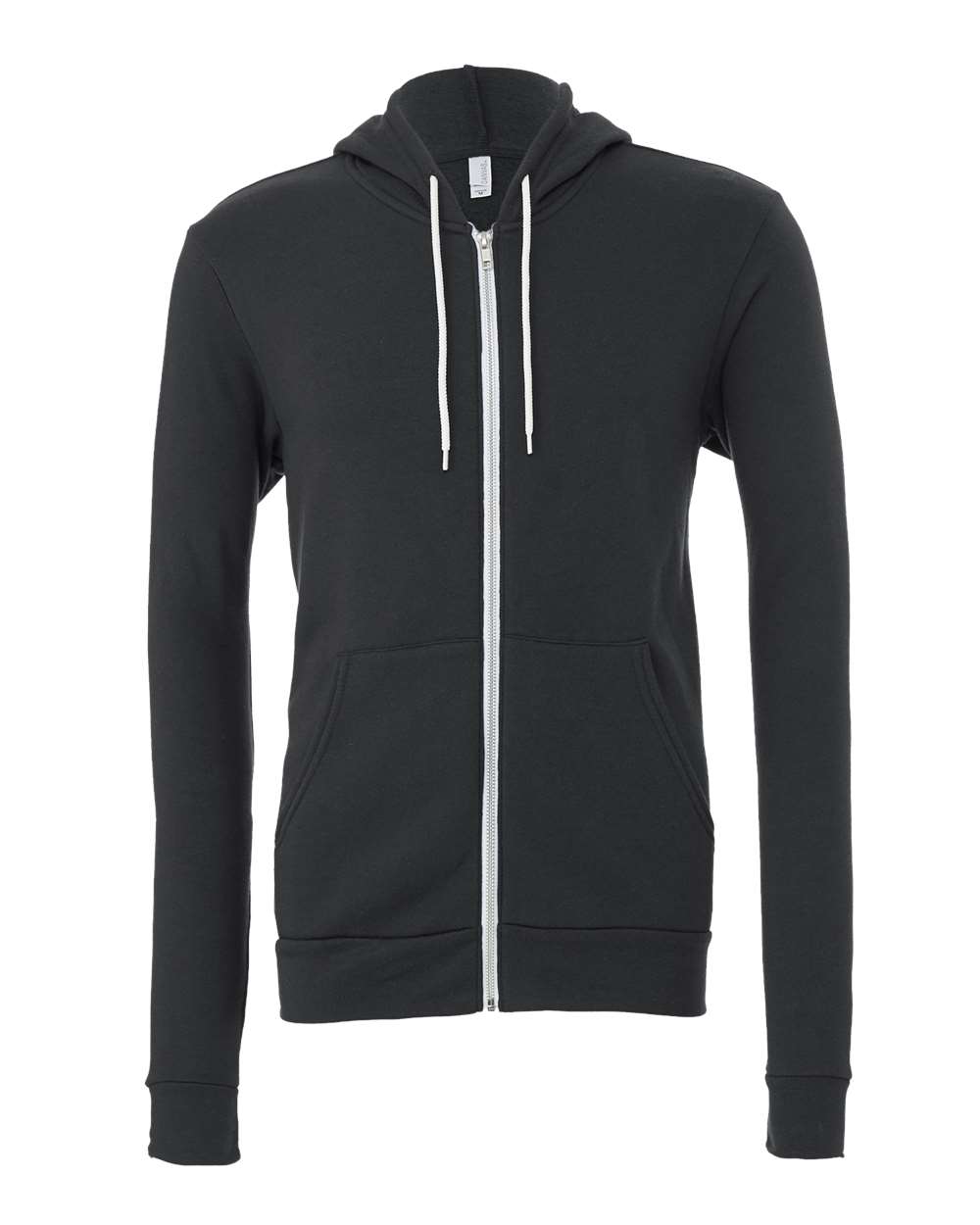 BELLA + CANVAS Fleece - Premium - Hood XS / Dark Grey BELLA + CANVAS 3739 Unisex Sponge Fleece Full-Zip Hoodie Sweatshirt