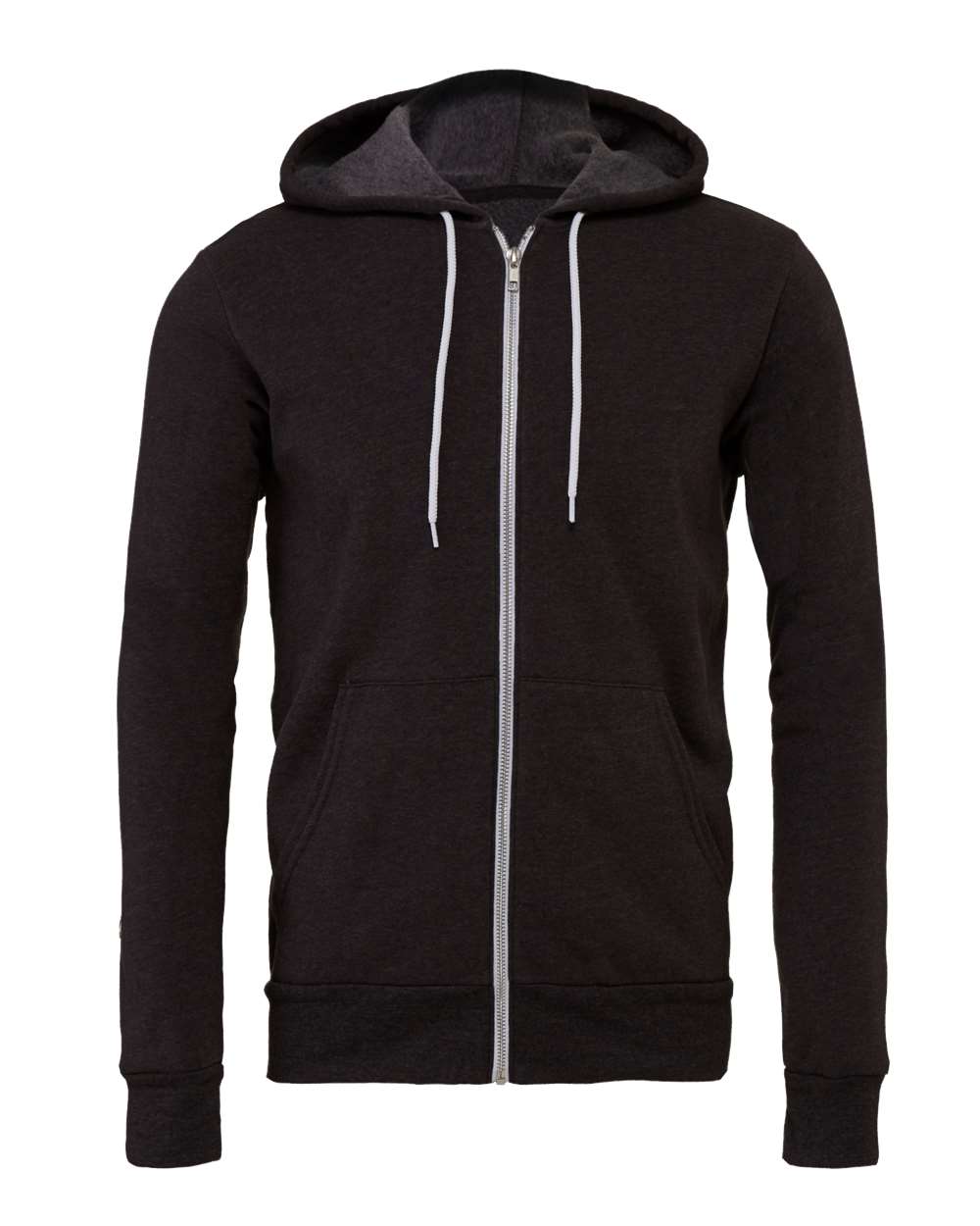BELLA + CANVAS Fleece - Premium - Hood XS / Dark Grey Heather BELLA + CANVAS 3739 Unisex Sponge Fleece Full-Zip Hoodie Sweatshirt